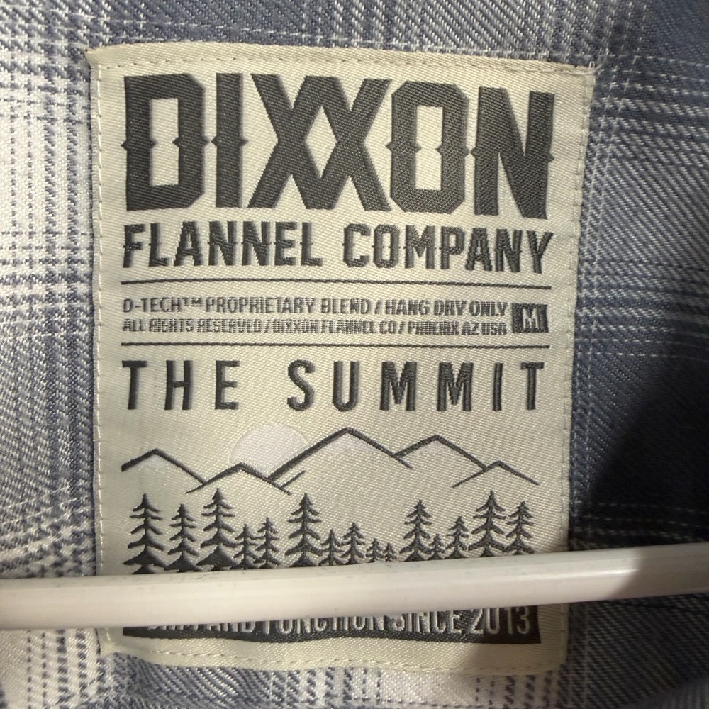 DIXXON the Summit Flannel Blue Cream White Plaid Women's Button Down Shirt - Picture 3 of 7